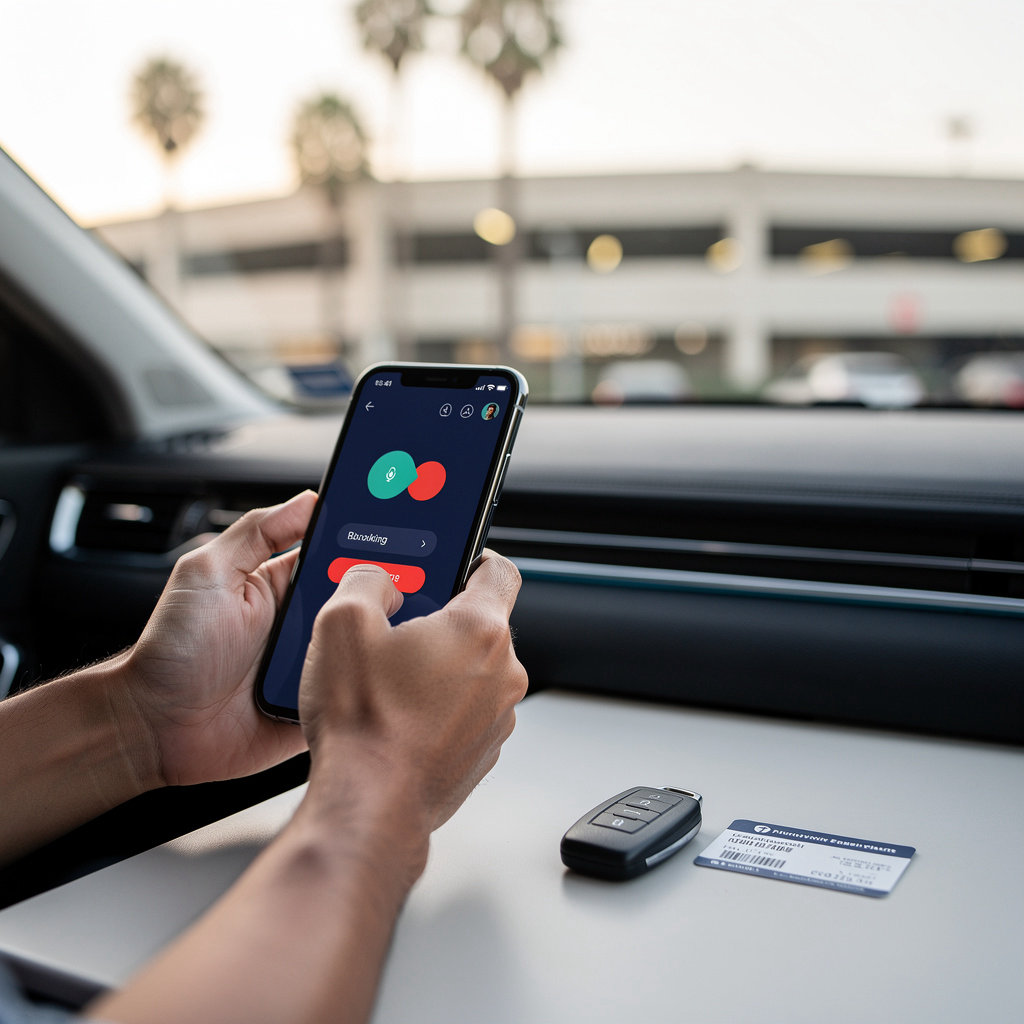 Lines Parking Burbank professional parking facility with easy online booking